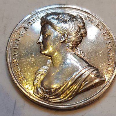 英國銀章1727 UK Queen Caroline Coronation Silver Medal