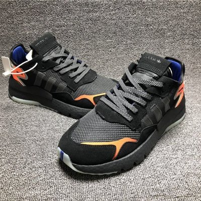 ADIDAS NITE JOGGER 黑橘3M 反光CG7088 慢跑鞋現貨男女鞋休閒運動鞋