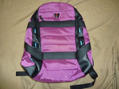 瑞士品牌 Swissdigital 紫色後背包,高度46cm,底寬:18*40cm.少用很新,出清大降價