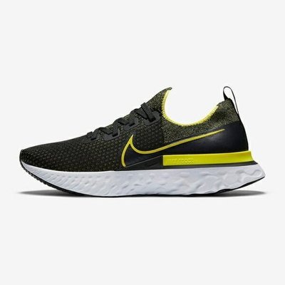 FOCA Nike React Infinity Run Flyknit Cd4371-013 黑色 黃色編織 運動鞋