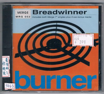 [鑫隆音樂]西洋CD-Breadwinner：Burner    { MRG052 }   全新