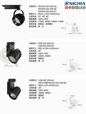 軌道投射燈 24W/35W/42W 日本日亞化☀MoMi高亮度LED台灣製☀AR111可改吸頂燈可取代 CDM 150W