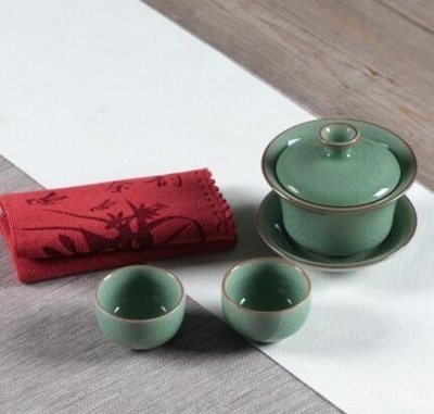 下殺 茶具 套裝全套汝瓷整套陶瓷功夫茶具套裝蓋碗茶杯茶壺