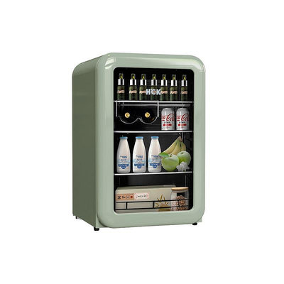 HCK哈士奇小冰吧冷藏柜家用客廳小型飲料透明小冰箱辦公室高顏值