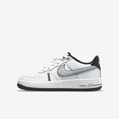 Nike Air Force 1 White Grey 格子反光 白黑 灰勾 休閒滑板鞋DO3809-101女鞋