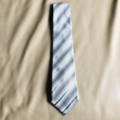 [品味人生]保證正品 LOUIS VUITTON LV   水藍色  手打領帶 領帶
