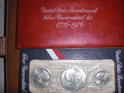 美國建國200週年1776-1976紀念銀套幣(起標價格=得標)
