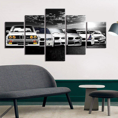 多輛寶馬M3 E30奢華跑車賽車 汽車轎車風景壁紙 高清藝術帆布海報 臥室書房客廳掛畫餐廳 壁畫貼畫裝飾畫貼紙-慧友芊家