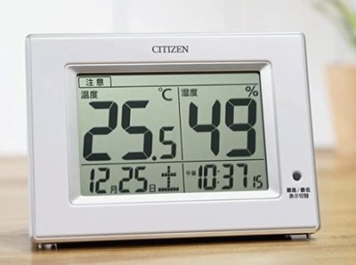 14498A 日本進口 限量品 正品 CITIZEN溫溼度日曆時鐘 大螢幕LED顯示溫溼度日期鐘掛鐘居家辦公用品