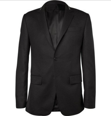 Givenchy 黑色 拉鍊領 合身西裝外套