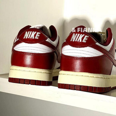 Nike Dunk Low PRMTeam Red and White復古 酒紅FJ4555100