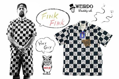 Cover Taiwan 官方直營 WEIRDO FINKD 襯衫 工作襯衫 工作服 西海岸 棋盤格 黑白格 (預購)