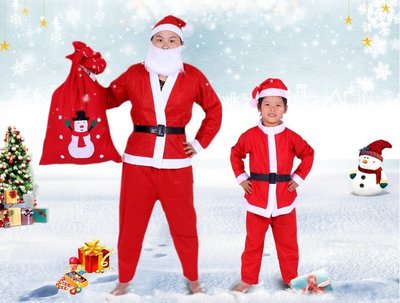 5件式 聖誕老公公 聖誕老人 服裝 聖誕節 聖誕 舞會 表演服 衣服(禮物、交換、舞會、聖誕趴、party、派對、表演)