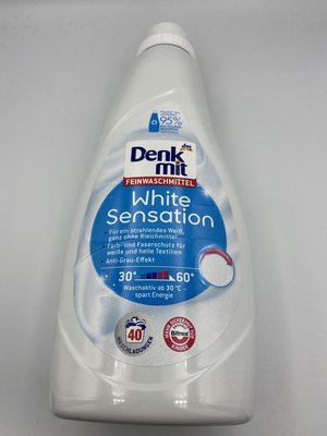 即期惜福品促銷 德國 dm Denkmit white sensation白色淺色衣物專用洗衣精  1公升*8瓶