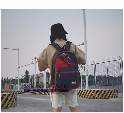 FILA斐樂雙肩背包 學生書包 校園後背包 大容量旅行背包 男生休閒背包
