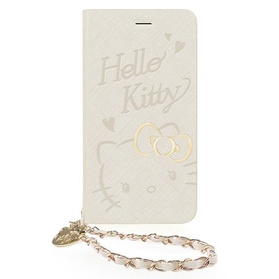 GARMMA Hello Kitty iPhone6 Plus 5.5吋側掀式摺疊皮套-絢麗金