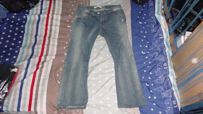 ~保證真品男款 Levi's 藍色牛仔靴型褲約33腰~便宜起標無底價標多少賣多少