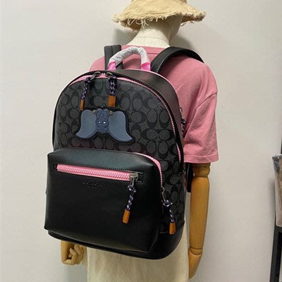 【九妹精品】COACH 89943 最新款Disney聯名款小飛象男生雙肩後背包 男女可用雙肩背包 書包 男包