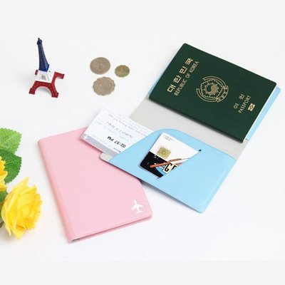♀高麗妹♀韓國 Fenice anti-skimming 為愛起飛 防側錄護照夾/卡片.機票收納夾(5色選)預購