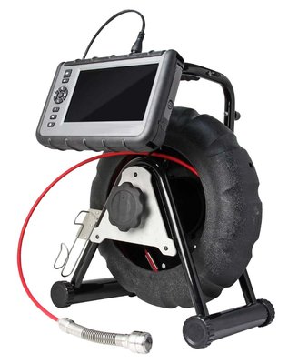 工業管道攝影機 7寸觸控螢幕30mm 蛇管錄影機 50米長 工業管道內視鏡 捲線收納攜行箱 計米器 C19