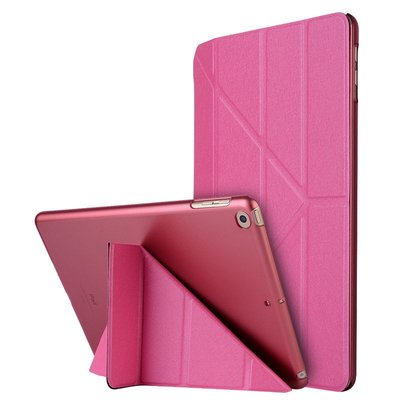 GMO 4免運Apple iPad Pro 10.5吋 2017蠶絲紋Y型 皮套 玫紅保護套保護殼手機套手機殼