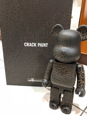 Be@rbrick 400% 暴裂紋 木頭熊 Crack Paint