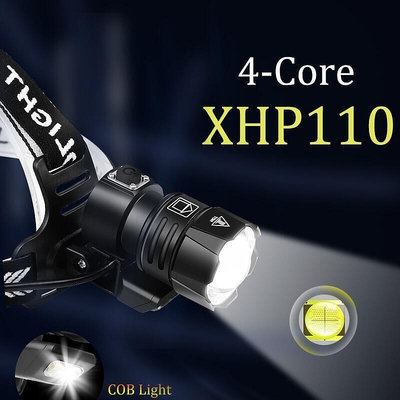 80000lm XHP0 強力頭燈帶COB頭燈XHP90.3 USB LED頭燈XHP7