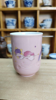 日本中古 sanrio 雙子星咖啡杯馬克杯元年初代手握杯 v