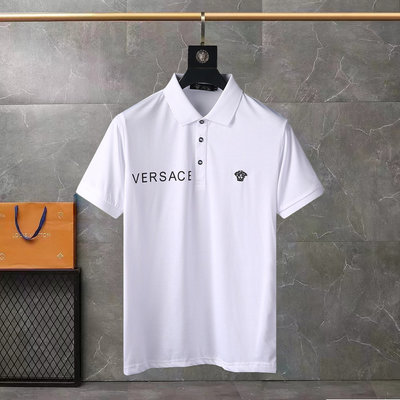 Lisa代購 V**ERSACE夏季 新款 高品質Polo 男士翻領 T恤 商務 休閒 短袖M-4XL