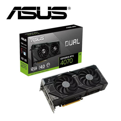 ASUS華碩 DUAL-RTX4070-12G-EVO 顯示卡【22.72cm】