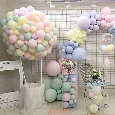 氣球 氣球佈置 求婚 告白 ins馬卡龍熱氣球籃子造型氣球網紅求婚場景佈置 兒童生日派對裝飾
