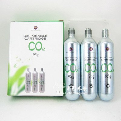 【AC草影】UP 雅柏 CO2拋棄式鋼瓶（95g x3）【一組】
