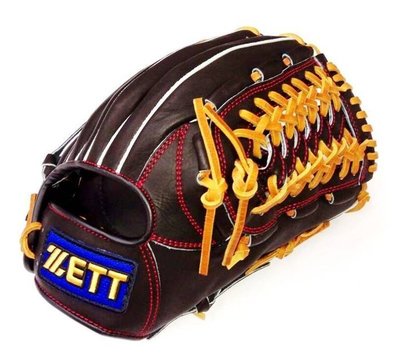 野球人生---ZETT 棒壘球手套 黑色 內野蛇紋網檔