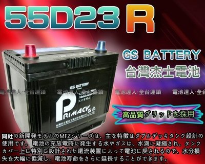 【鋐瑞電池】DIY自取交換價 杰士 GS 統力 汽車電池 55D23R LUXGEN U6 75D23R 納智捷