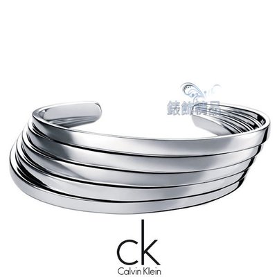 【錶飾精品】CK JEWELRY KJ76AB0101 Calvin Klein 飾品 開口式 手環 (銀)316L白鋼