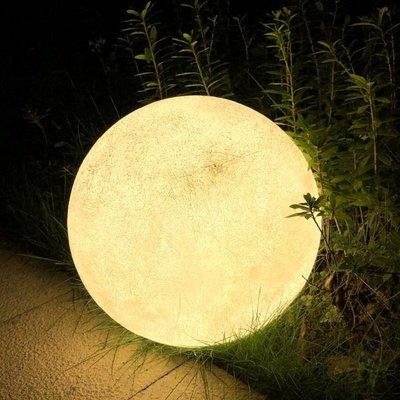 太陽能月球燈戶外防水落地燈庭院泳池派對裝飾創意月亮球形草坪燈