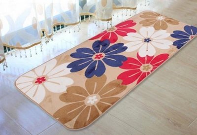 現貨熱銷-高品質 超細纖維地毯卡通床邊毯 臥室地毯 兒童防滑爬行毯地墊 花朵 F7 【毯】