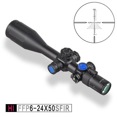 【BCS】DISCOVERY發現者HI FFP 6-24X50SFIR帶水平儀角度儀測距鈕 內充氮氣狙擊鏡-DI8495
