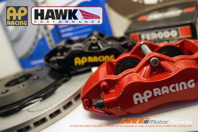 AP RACING CP-9200(紅) 四活塞組+原裝HAKW 330x28mm碟盤組 完整搭配制動表現 / 制動改