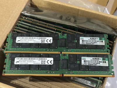 ☆HP 原廠配件☆美光64G DDR4 PC4-2400T 伺服器記憶體 共有30條