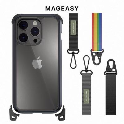 ☆韓元素╭☆免運 贈玻璃貼 MAGEASY 魚骨牌【iPhone 14 Pro Max】Odyssey+ 軍規防摔 頸掛