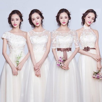 【曼妮婚紗禮服】3件免郵~結婚多款伴娘禮服 韓式中長款禮服 長禮服 CR045