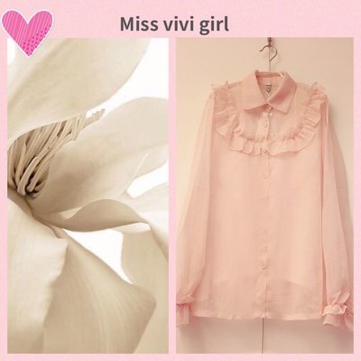 🌹2件 現貨 Miss vivi girl ~ 輕透質感好的 雪紡上衣襯衫 / 粉、暗紅/ Free size/ 快發訊訂貨