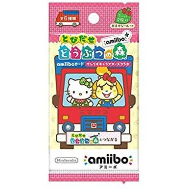 cilleの屋 動物踏過新葉  三麗鷗合作 Amiibo+ Amiibo 牌 Switch 1包 真正的 新品 日本進口