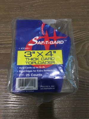 【CARDS】 SAF-T-GARD (NBA、MLB、CPBL) 球卡 球員卡 卡夾 塑膠卡夾 保護殼 70PT 25個/包