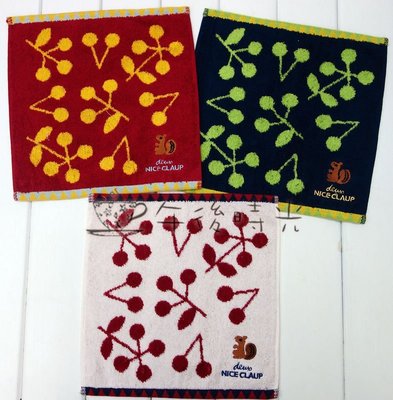 【午後時光】日本zakka雜貨-森林自然風 小動物 松鼠 刺繡手帕/小方巾-3色6531