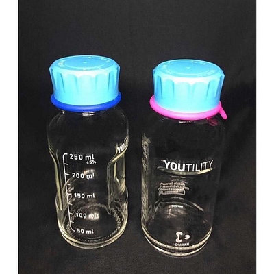 出清 SCHOTT DURAN GL45血清瓶 250ml 玻璃水瓶 有內環附辨識環