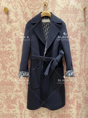 【BLACK A】DIOR 22FW 雙面羊毛大衣 深藍色 價格私訊