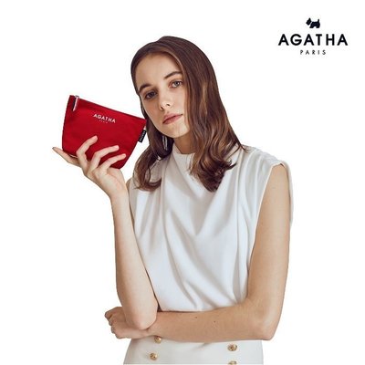 現貨熱銷-AGATHA PARIS - 帆布化妝包 AGT202-005 錢包 皮夾 卡包 法國名牌 專櫃爆款