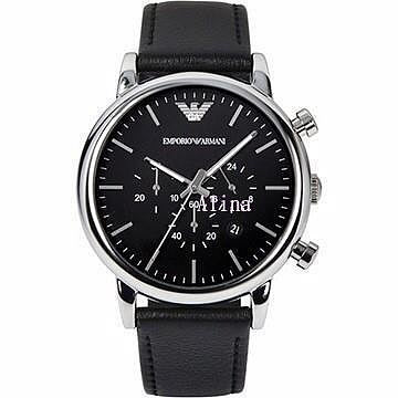 熱賣精選現貨促銷 EMPORIO ARMANI 亞曼尼手錶 AR1828 經典簡約三眼計時皮帶腕錶 手錶 腕錶 明星同款